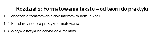 sformatowany rozdział pracy dyplomowej