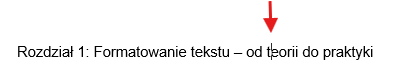 zaznaczanie alternatywnego tekstu rozdziału pracy dyplomowej